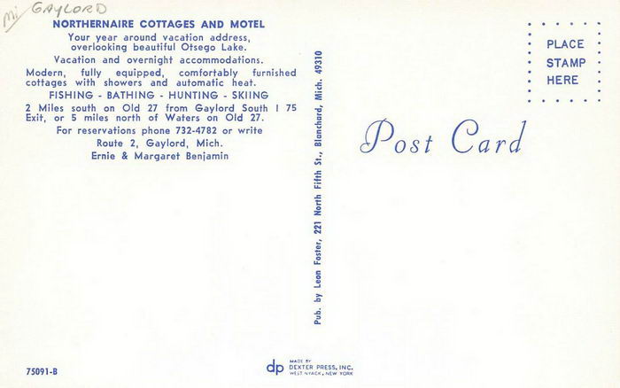 Northernaire Cabins and Motel - Old Postcard Photo